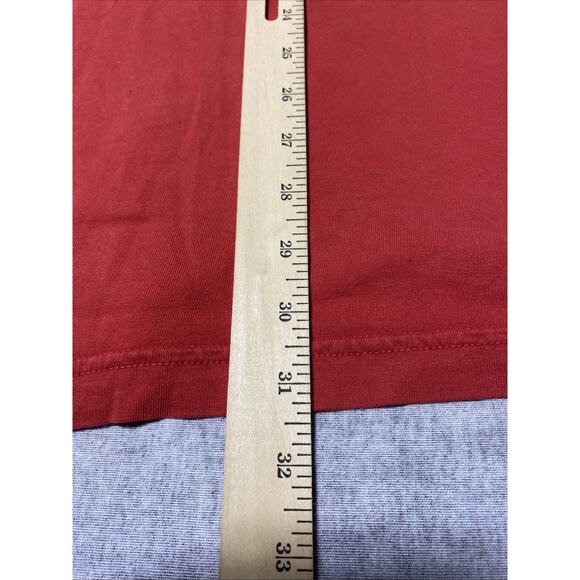 Lacoste T Shirt Mens 9 XXXXL Red Pima Cotton Minimalist Crew Tennis Preppy - Picture 9 of 10